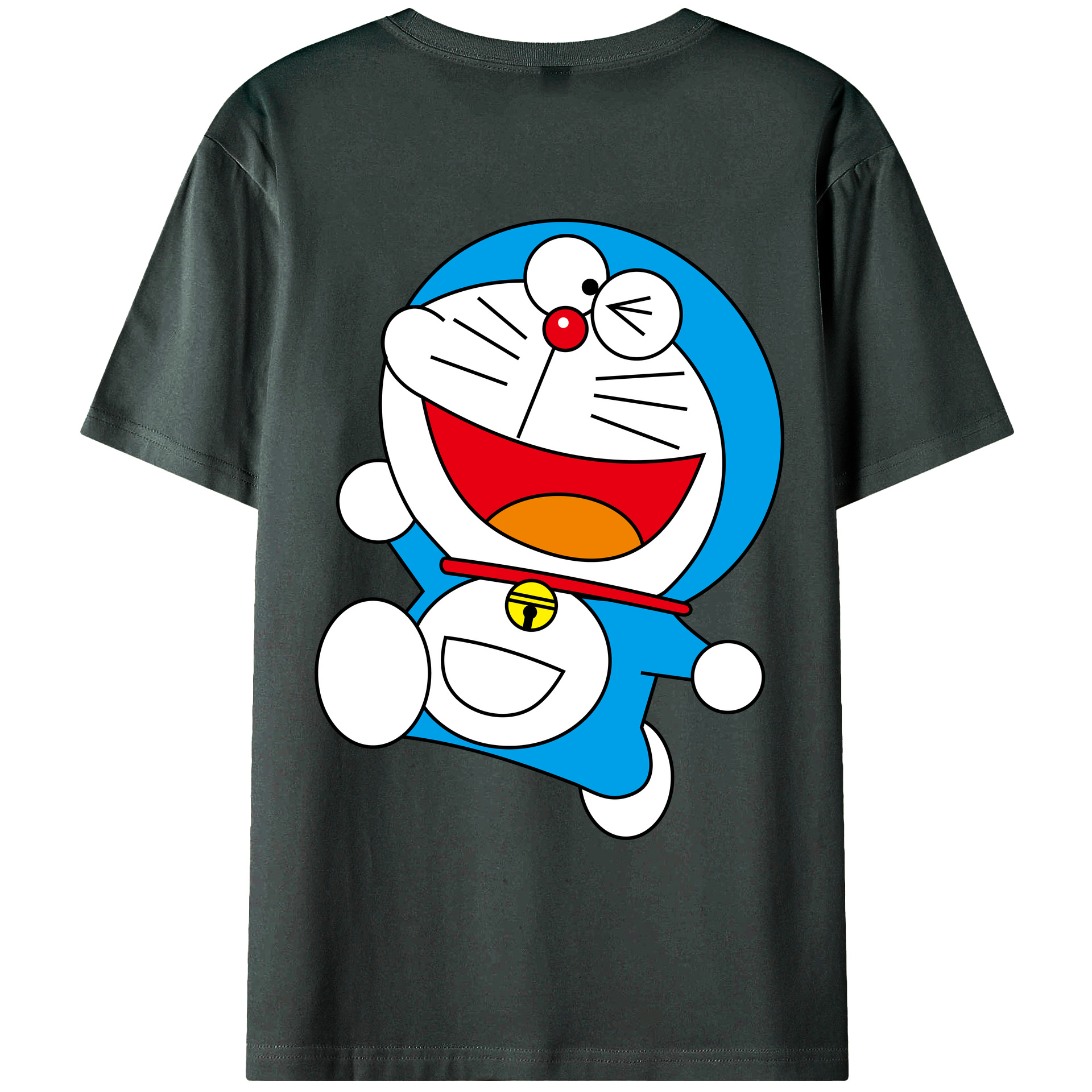 （画像用） ドラえもん Doraemon 綿100％ メンズ半袖Tシャツ（バックプリント） 通気性
